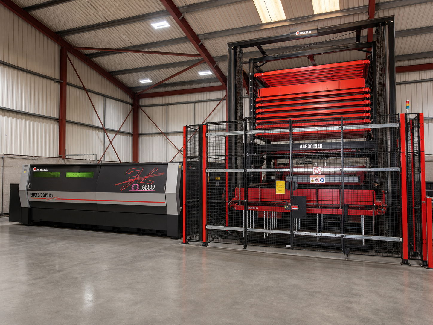 AMADA ENSIS AJ 9KW Fibre Laser with AS LUL Auto Loader